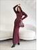 VESTIDO LONGO KIMBERLY - BURGUNDY