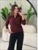 BLUSA ARY MANGA LONGA LISA - BERINJELA
