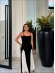 VESTIDO LOS ANGELES - PRETO COM BRANCO