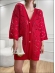 CARDIGAN RENDADO ADELAIDE - VERMELHO