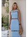 VESTIDO RECORTES DIVA - AZUL BEBE