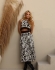 CROPPED COW PRINT AVULSO - Off white com Marrom foca
