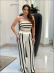 CONJUNTO CAMILE - Off white com preto