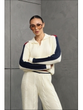 CONJUNTO LISTRAS LUCIANA - OFF WHITE
