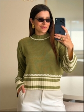 BLUSA BICOLOR MIRIANE - VERDE MALVA