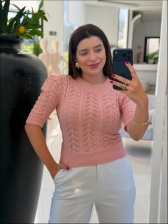 TSHIRT RENDADA  ISÍS - ROSE