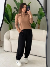 BLUSA ARY MANGA LONGA LISA - BEGE NOVO