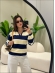 BLUSA POLO TATI - AZUL JEANS/OFF WHITE