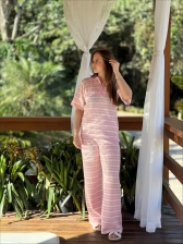 CONJUNTO CALÇA LISTRADO ALICIA - ROSA BEBE