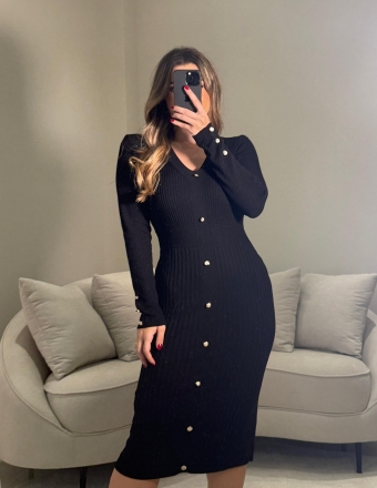 VESTIDO CANELADO HALEY