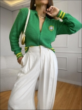 JAQUETA ZIPER BRASÃO BRASIL - VERDE BANDEIRA
