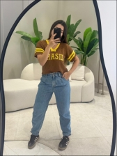 CROPPED NEW BRASIL - MARROM