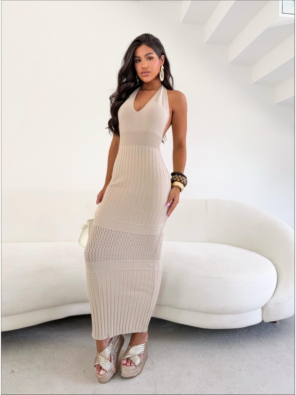 VESTIDO LONGO ANA PAULA - AREIA