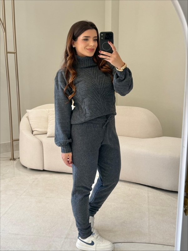 CONJUNTO MOUSSE BELLA - GRAFITE