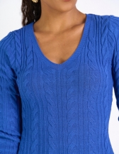 VESTIDO MODAL TRANÇA MARÍLIA - Azul bic