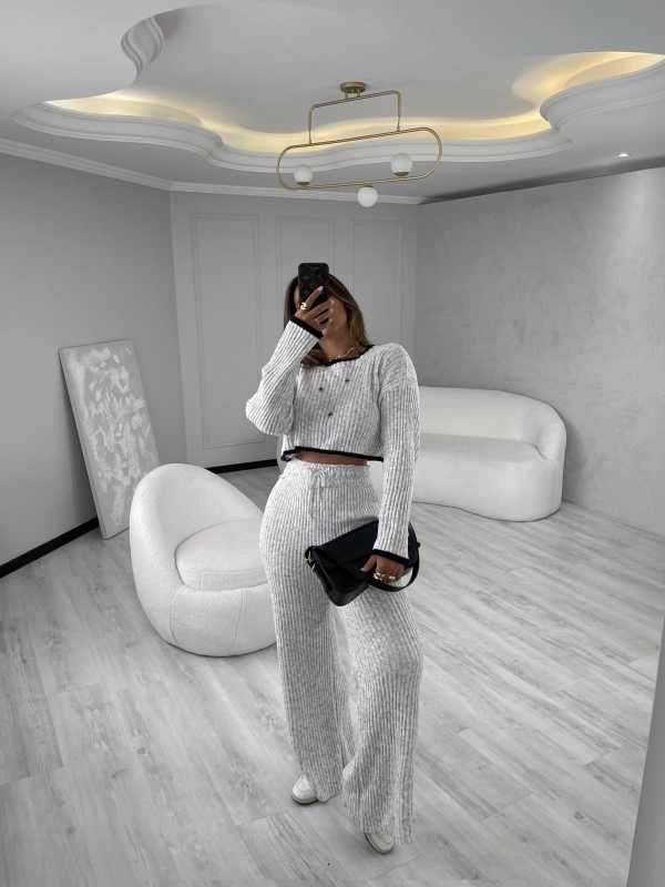 CONJUNTO MOUSSE BICOLOR - Branco mescla