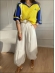 TSHIRT RENDADA BRASIL - AMARELO/ AZUL BIC