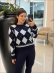 BLUSA ESCOCESA GERLANE - AZUL MARINHO/ AZUL BEBE