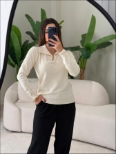 BLUSA ARY MANGA LONGA LISA - OFF WHITE