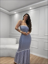VESTIDO IPANEMA - AZUL MEGATON COM OFF