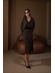 CONJUNTO LISTRADO MYLA - PRETO/CARAMELO
