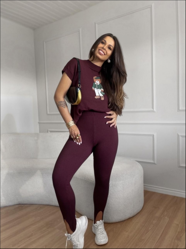 BLUSA URSO JOSY - VINHO