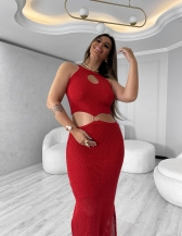 VESTIDO COM ARGOLA LUISLA - Vermelho