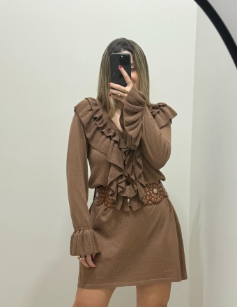VESTIDO HERMIONE BABADOS
