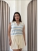 MAXI CROPPED BICOLOR RITA - OFF WHITE/ AZUL BEBE