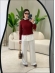 BLUSA BICOLOR VANESSA - MARSALA/OFF WHITE