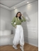 BLUSA BICOLOR DECOTE COM ZIPER - VERDE MALVA