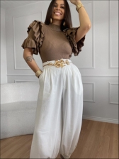 BLUSA BABADOS SUZY - Caqui