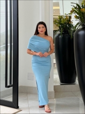 VESTIDO MODAL MAGNÓLIA - AZUL BEBE