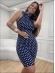 VESTIDO POÁ LAÇO - AZUL MARINHO