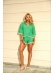 CONJUNTO SHORT LORETA - VERDE BANDEIRA COM BRANCO