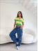 CROPPED LISTRADO BRASIL - VERDE BANDEIRA