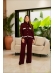 CONJUNTO ELISANGELA - VINHO/OFF WHITE/PRETO