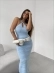 VESTIDO RENDADO GLÓRIA - AZUL BEBE