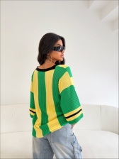 BLUSA LISTRADA BRASIL - VERDE/AMARELO/PRETO