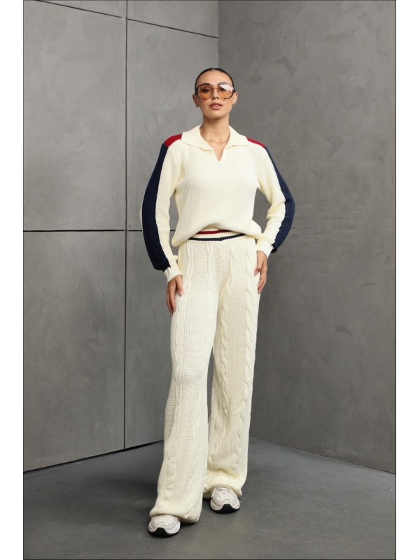 CONJUNTO LISTRAS LUCIANA - OFF WHITE