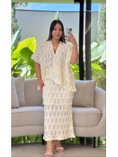 CONJUNTO LENY RELEVO - OFF WHITE