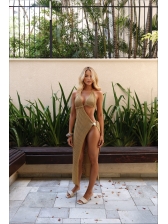 VESTIDO SAÍDA DUDA - DOURADO