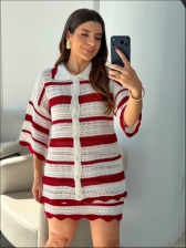 CONJUNTO ATENAS - Off white com vermelho