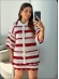 CONJUNTO ATENAS - Off white com vermelho