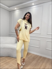 BLUSA URSO JOSY - Amarelo bebê