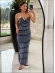 VESTIDO LISTRADO CAPRI - AZUL