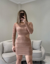VESTIDO RENDADO DIELE - Bege novo