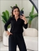 BLUSA ARY MANGA LONGA LISA - PRETO
