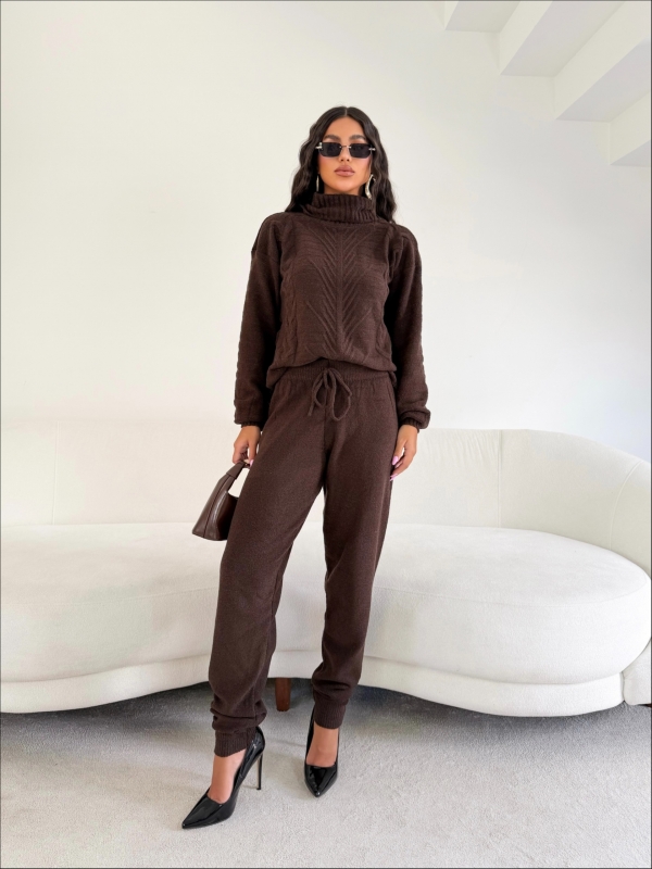 CONJUNTO MOUSSE BELLA - MARROM