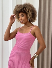 VESTIDO CARLOTA - Rosa prisma com off white